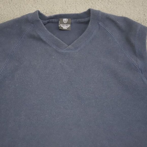 Nike Air Golf Vest Sweater Mens Size L Blue V-Neck Pullover Sleeveless Ribbed - Picture 2 of 7